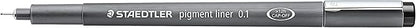 STAEDTLER Pigment Liner, Fineliner Pen for Drawing, Drafting, Journaling, 0.1mm, Black, Box of 5 Pens, 308 01-9M
