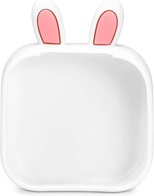 Memoking T02 Protective Case-Bunny Ears Shape Soft Silicone BPA-Free Cute Design Printer Cover, Compatible with T02 Mini Bluetooth Wireless Portable Mobile Pocket Printer, White