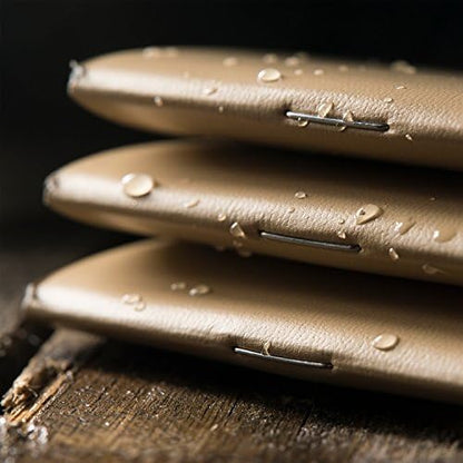 Rite in the Rain Weatherproof Mini-Stapled Notebook, 3 1/4" x 4 5/8", Tan Cover, Universal Pattern, 3 Pack (No. 971TFX-M)