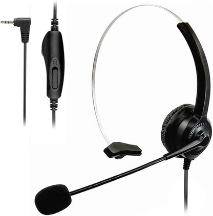 Cosyplus 2.5mm Telephone Headset Monaural with Noise Cancelling Microphone for DECT AT&T ML17929 Vtech Panasonic KX-T7630 Polycom Clarity XLC3.4 Office IP and Cordless Dect Phones（T10）