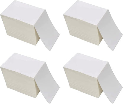 9527 Product Fanfold 4 x 6 Direct Thermal Labels White Perforated Shipping Labels,1000 Labels per Stack,4 Stacks Total 4000 Labels