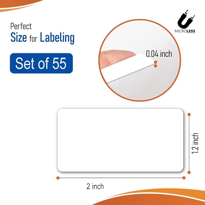 Dry Erase Magnetic Label 2 x 1 inch
