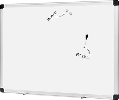 Amazon Basics Magnetic Dry Erase Whiteboard, 36 x 48-Inch, Aluminum Frame, Silver/White