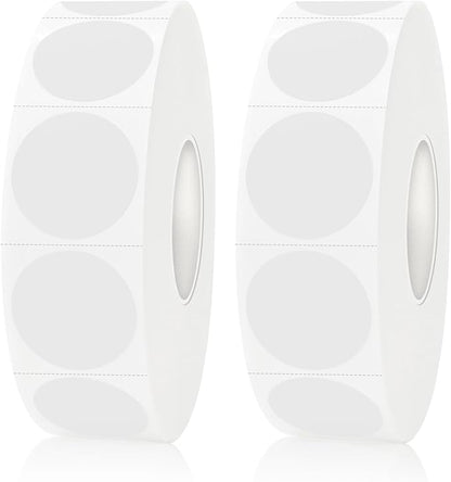 2400 Pieces 0.75 Inch Clear Transparent Round Waterproof Sticker,Envelope Tab Sealer and Retail Package Round Clear Seal Labels Self Adhesive Stickers