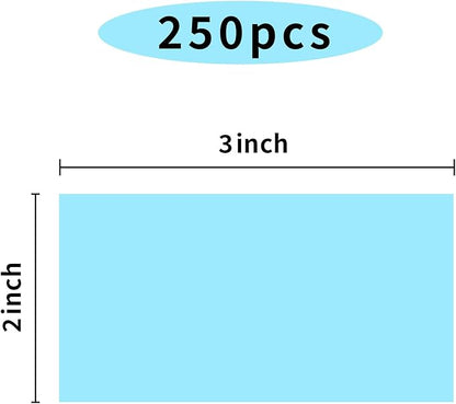 2 X 3 Inch Rectangle Color Coding Labels, Removable Square Label Inventory Stickers, Permanent Warehouse Moving Box Square Label (250Labels, Lake Blue)