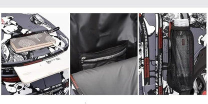 Rolling Backpack,Large Rolling Laptop Bag Briefcase Backpacks with Wheels for Women Adults Travel Trolley Office,Waterproof Wheeled Backpack(22inch, Light Gray)