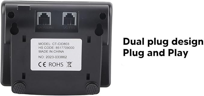 Call Blocker for Landline Phones, 4000 Groups Large Capacity Plug and Play LCD Display Home Phone Auto Call Block, Prevent Harassment Caller ID Box with Dual Plugs for Home Office