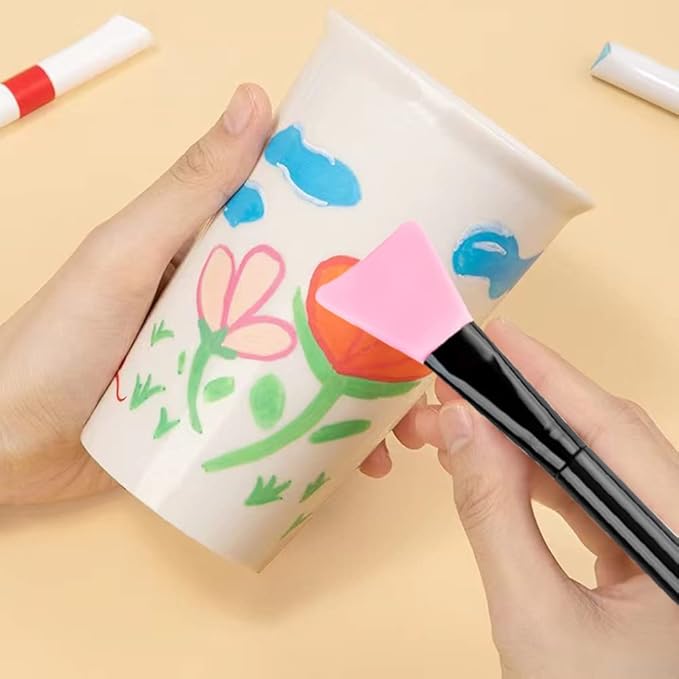 16 Pcs Silicone Magic Brushes,Reusable Silicone Epoxy Resin Applicator Sticks for DIY Painting Mixing & Spreading to Glitter Tumblers, Acrylic Cups, Mug