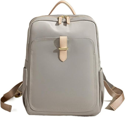 Versatile Oxford Cloth Women's Backpack - Minimalist Design for Daily Commute, Laptop Storage, and More! (ligth Grey)