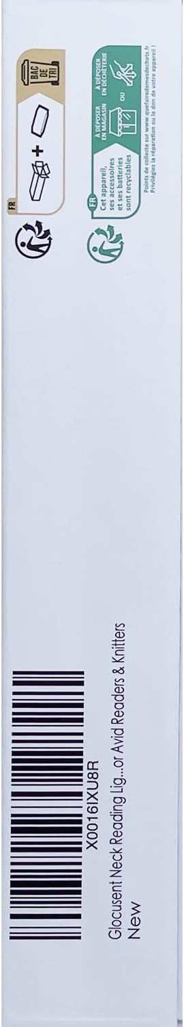 Glocusent Book Light, 3-Color & 6-Brightness Reading Light, Bendable Neck Light, 80-hr Lasting Rechargeable Lamp, Perfect Book Light for Reading in Bed, Knitting, Camping, Repairing, Book Lovers Gifts