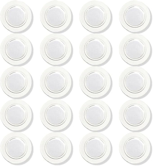 Glass Whiteboard Magnets Round Refrigerator Magnets Dry Erase Board Fridge Rare Earth Neodymium Magnet for Home School & Office (Clear,3 cm) 20 Pack