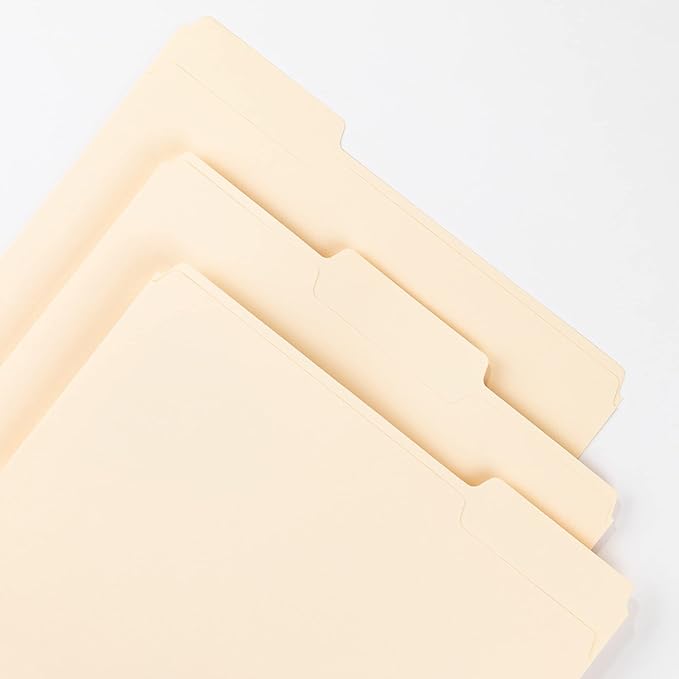 Smead Manila File Folder, 1/3-Cut Tab, Letter Size, Manila, 200 per Box