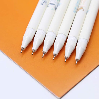 12Pcs Cats Pen 0.38mm Gel Ink Roller Pens Black Ink Cute Stationery Gifts