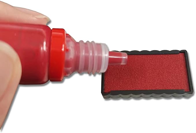 WAFJAMF Paid Date Stamp Self-Inking Rubber Office Message Rubber Stamp Red Ink-Medium