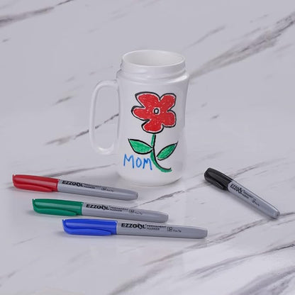 Permanent Markers Bulk, Permanent Marker Bulk Pack of 72, 4 Assorted Colors, Fine Point Permanent Markers For Kids and Adult Coloring as Office, School Supplies