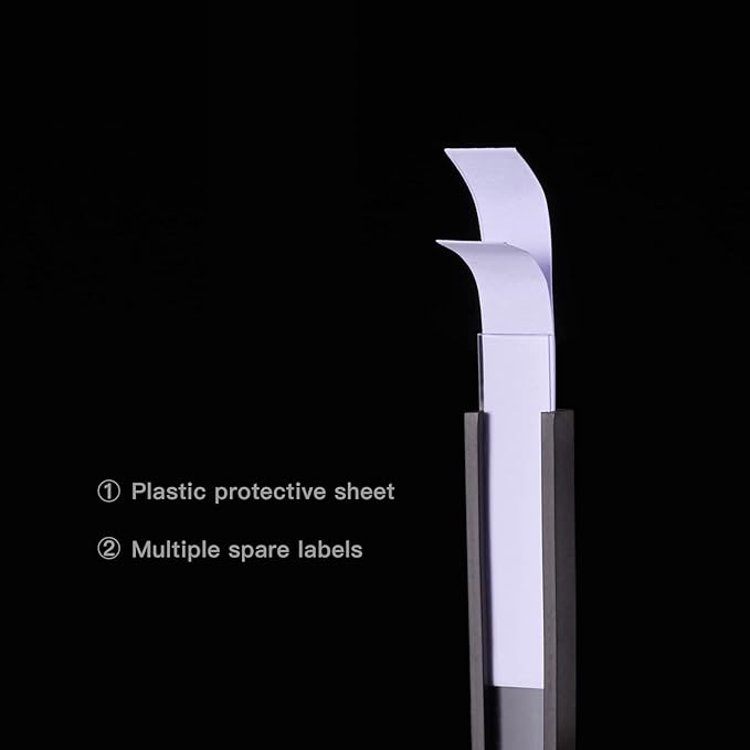 Eeoyu Magnetic Label Holders with Magnets Magnetic Data Card Holders with Clear Plastic Protectors for Metal Shelf, Whiteboard, Set of 30 (0.5 x 3 Inch)