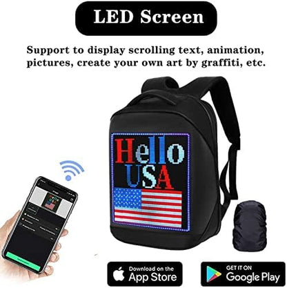 LED Backpack with Programmable Display, Bluetooth Connectivity (LED-Backpack-21L)