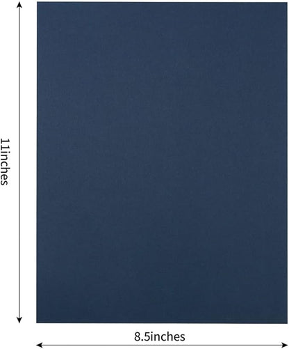 Wishop 20 Sheets Colored Thick Paper Cardstock Blank for DIY Crafts Cards Making, Invitations, Scrapbook Supplies (Navy Blue, 8.5 x 11 inches)