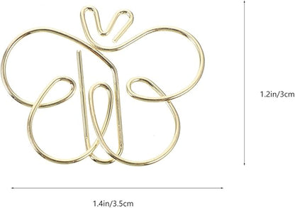 NUOBESTY 20pcs Bookmark bookbaga Creative Shaped Paper Clips File Document Paper Clips Work Folder Office Supplies folders Office Document Clips Delicate Paper Clip Nordic Peacock Decorate