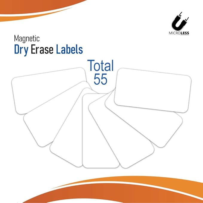 Dry Erase Magnetic Label 2 x 1 inch