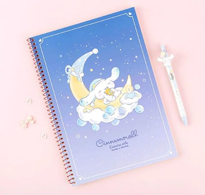 Cute Unruled Blank Spiral Notebook, About 60 Sheets, 7.3 x 10.3 Inches, About 60 Sheets (Blue)