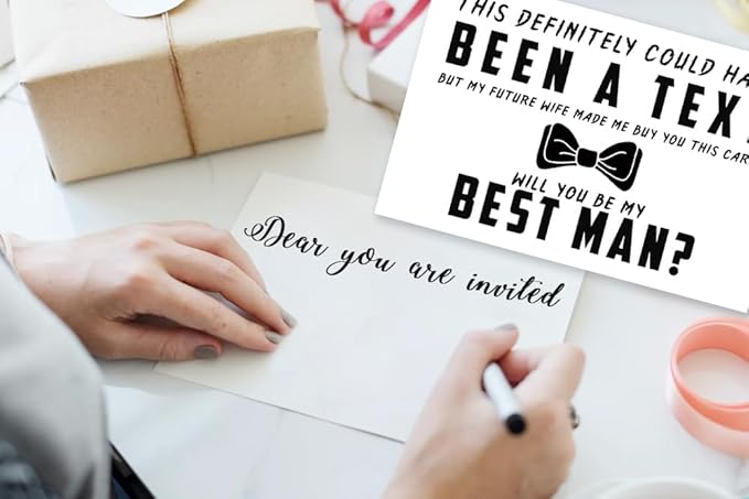 YiKaLus Funny Will You Be My Best Man Card, Best Man Proposal Card, Wedding Invitation Card for Groomsman, Card for Groomsman