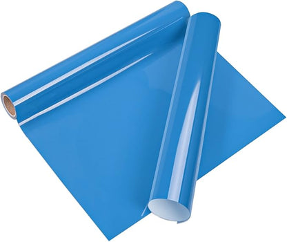 VINYL FROG Heat Transfer Vinyl Roll HTV Vinyl - 12" x5ft Blue Iron on Vinyl for T-Shirts, Heat Press Vinyl for DIY Craft Designs (Blue)