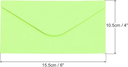PATIKIL Mini Envelopes, 50 Pack Gift Cards Business Cards Envelope for Greeting Weddings, Light Green