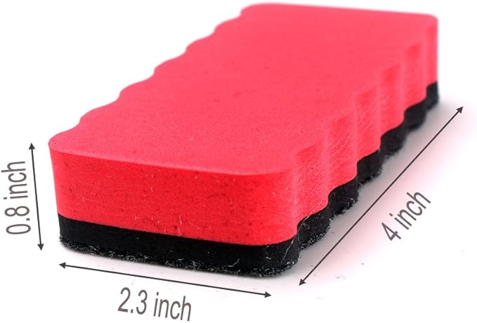 4 Pack Magnetic White Board Eraser for Home, School and Office - 4 X 2.3 X 0.8 Inch