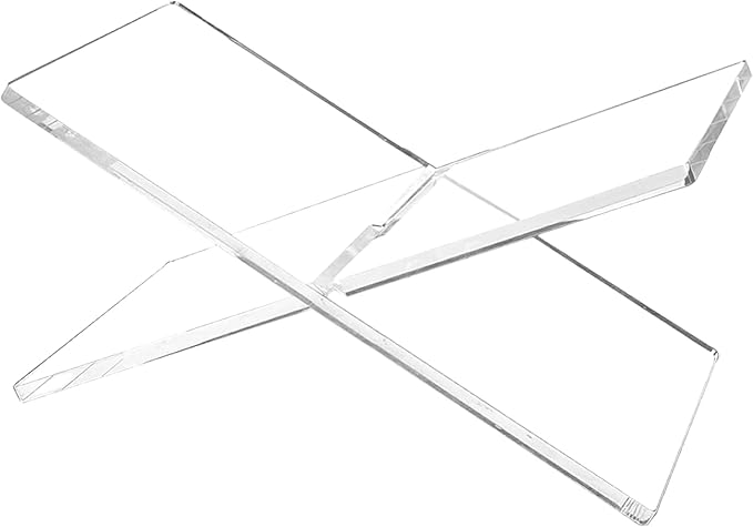 Acrylic Book Display Stand - Cookbook Holder for Kitchen, Clear