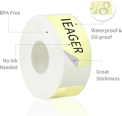 iEager Label Maker Tape, 15mm x 30mm, 3 Color Sticker Thermal Paper, Household Storage Labels, Self-Adhesive Label Tape, Set of 3