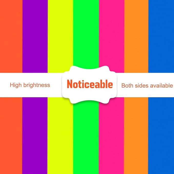 Poster Board 11 x 14 Inches,56 Sheets Neon Paper 7 Color Fluorescent Paper Bright Cardstock 250 GSM/90 lb Heavyweight Projects School Science Fair Event Displays and Business Presentations