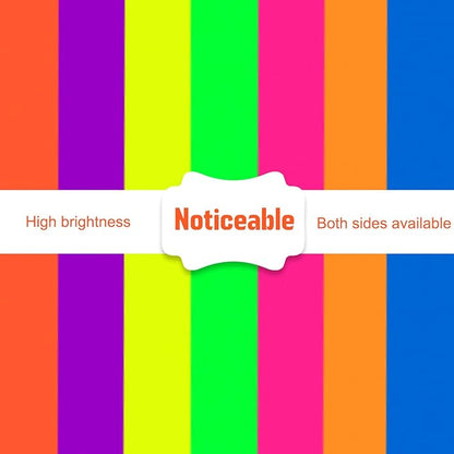 Poster Board 11 x 14 Inches,56 Sheets Neon Paper 7 Color Fluorescent Paper Bright Cardstock 250 GSM/90 lb Heavyweight Projects School Science Fair Event Displays and Business Presentations