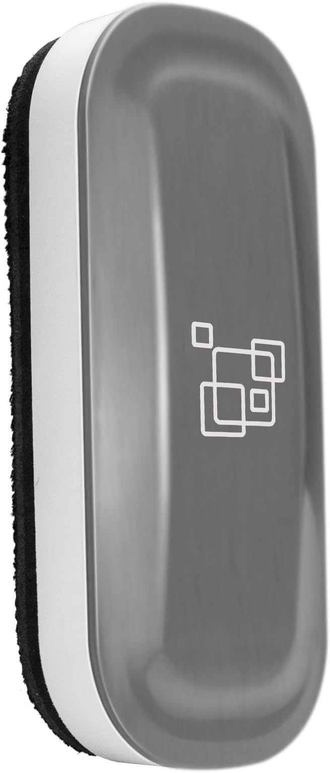 maxtek Magnetic Dry Erase Eraser, Glass Board Erasers, 1 Pack, Whiteboard Eraser for Dry Erase Board, Glass Board, Calendar Board, Office and School Supplies (Gray)