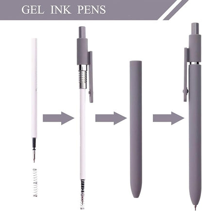 ITAWIXS 6Pcs Cute Gel Pens, 0.5mm Fine Point Smooth Writing Pens, Aesthetic Pens for Journaling Note Taking, Office School Supplies, Gifts for Women