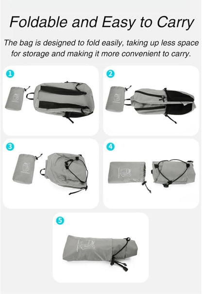 Scotry Lightweight Packable Mesh Strap Travel Backpack, Water Resistant Man Women Foldable Daypack for Outdoor Vacations (Green)