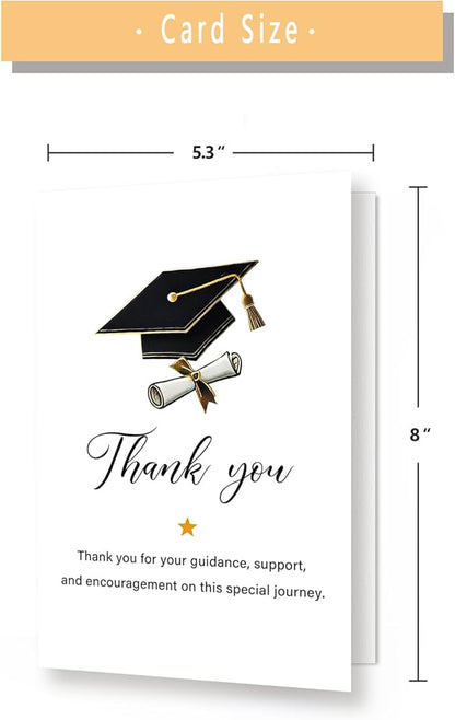 Funny Graduation Thank You Card with envelopes, Teacher Thank You Gifts for Women Men