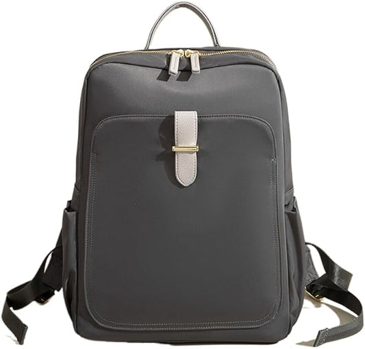 Versatile Oxford Cloth Women's Backpack - Minimalist Design for Daily Commute, Laptop Storage, and More! (Dark Grey)