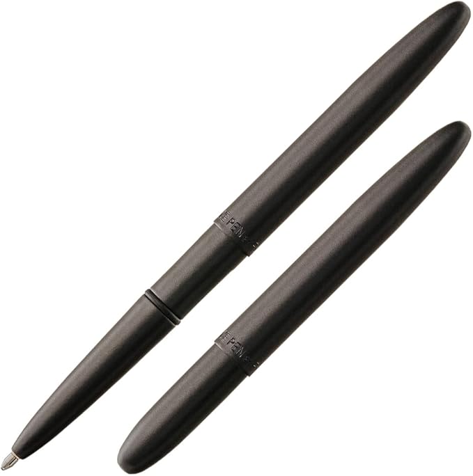 Fisher Space Pen Bullet Pen, Ballpoint, Brass, Matte Black, Black Ink, Gift Box