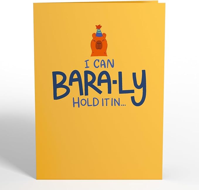 Lovepop Birthday Pop-Up Card for Her, Him, Men, Women - 3D Animal Greeting Cards - Capy Birthday - 5" x 7" - Blank Notecard & Envelope Included