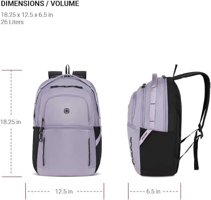 SwissGear Versa, Lavender Grey, 17.75-Inch