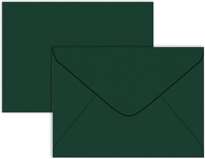 ASSTAONO-A7 Envelopes Green,100 Pack 5x7 Green Envelopes V Flap,Invitation Envelopes for 5x7 Cards,Photos,Wedding,Graduation,Birthday,Baby Shower,5.25 x 7.25 Inches
