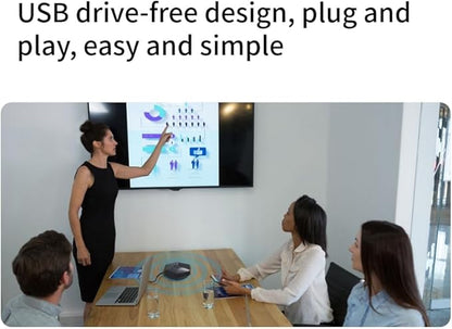 BMC10 Speakerphone • Conference Speaker with Microphone • 360°Voice Pickup • 5 POE Cascades • Advanced Noise Reduction • USB-C Plug & Play • Compatible with Zoom,MS Team,Skype