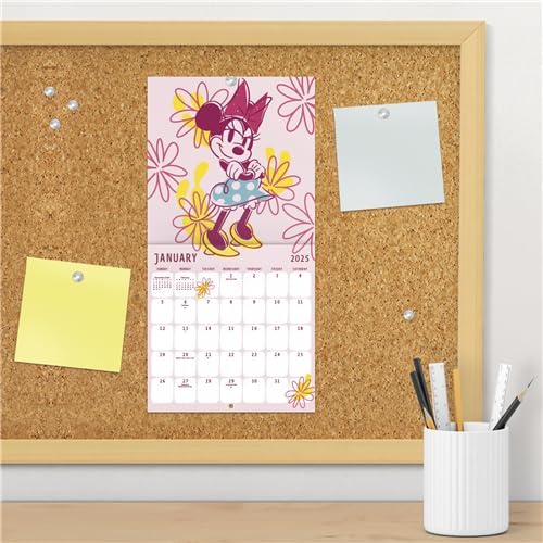 Disney Minnie Mouse Calendar 2025 - Deluxe 2025 Minnie Mini Calendar Bundle with Over 100 Calendar Reminder Stickers (Disney Gifts, Office Supplies)