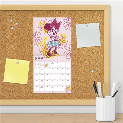 Disney Minnie Mouse Calendar 2025 - Deluxe 2025 Minnie Mini Calendar Bundle with Over 100 Calendar Reminder Stickers (Disney Gifts, Office Supplies)