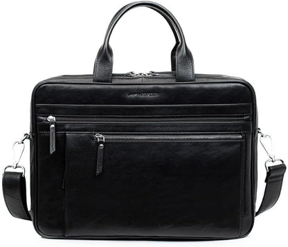 Marc Peter Laptop Bag Los Angeles I Leather Shoulder bag for 15.6 inch Laptop I Briefcase for men and women