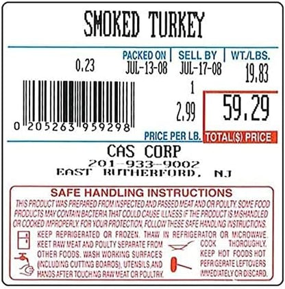 LST-8040 Printing Scale Label, 58 x 60 mm, UPC/Safe Handling - CASE of 12 Rolls