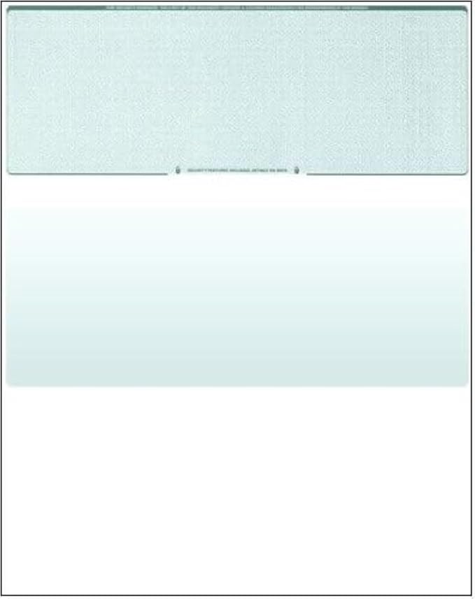 Compuchecks Check on Top Blank Check Paper - 1000 Pack, Quick-Books & Laser Printer Compatible - Security Business Checks with Voucher - 8.5" x 11" Green Diamond