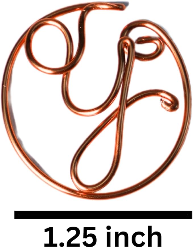 Personalized Initial Copper Bookmark, Set of 5, Handmade Copper Gift for Her, Him, Couple on Birthday, Wedding Anniversary, Alphabet Bookmark (Y)
