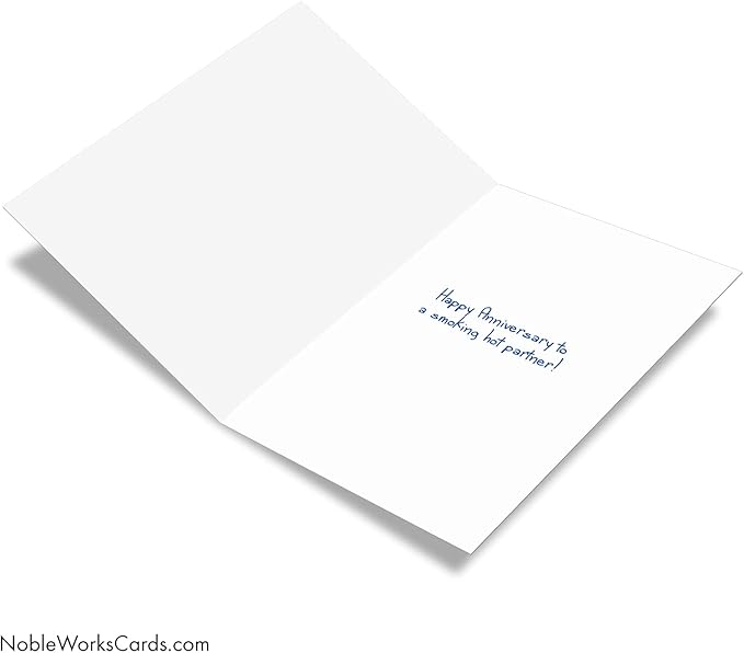 NobleWorks Started Smoking - Anniversary Greeting Card with Envelope (4.63 x 6.75 Inch) - C9583ANG